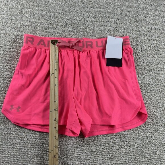 Under Armour Fly By Athletic Shorts Pink Girls Size Large - Picture 4 of 6